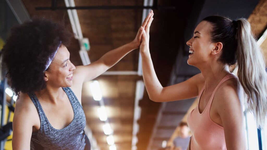 women working out together